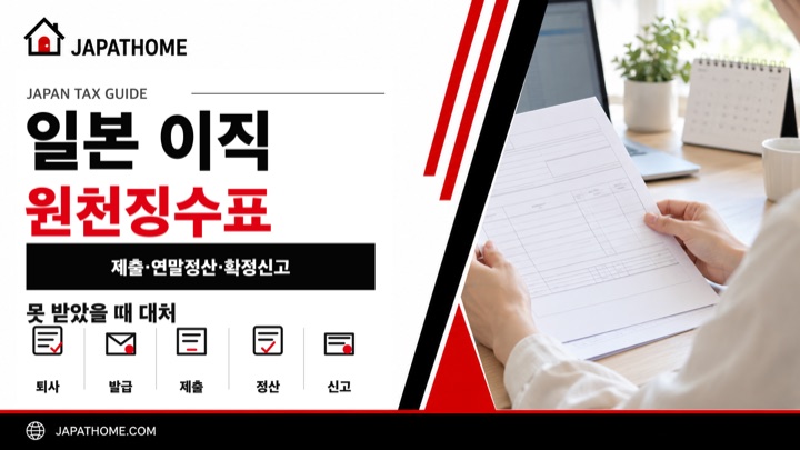 일본 이직 때 원천징수표가 필요한 이유|못 받았을 때 대처법