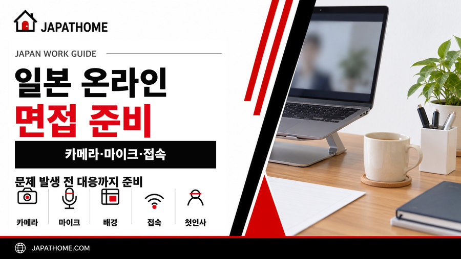 일본 온라인 면접 준비|카메라·마이크·접속 오류 대처법